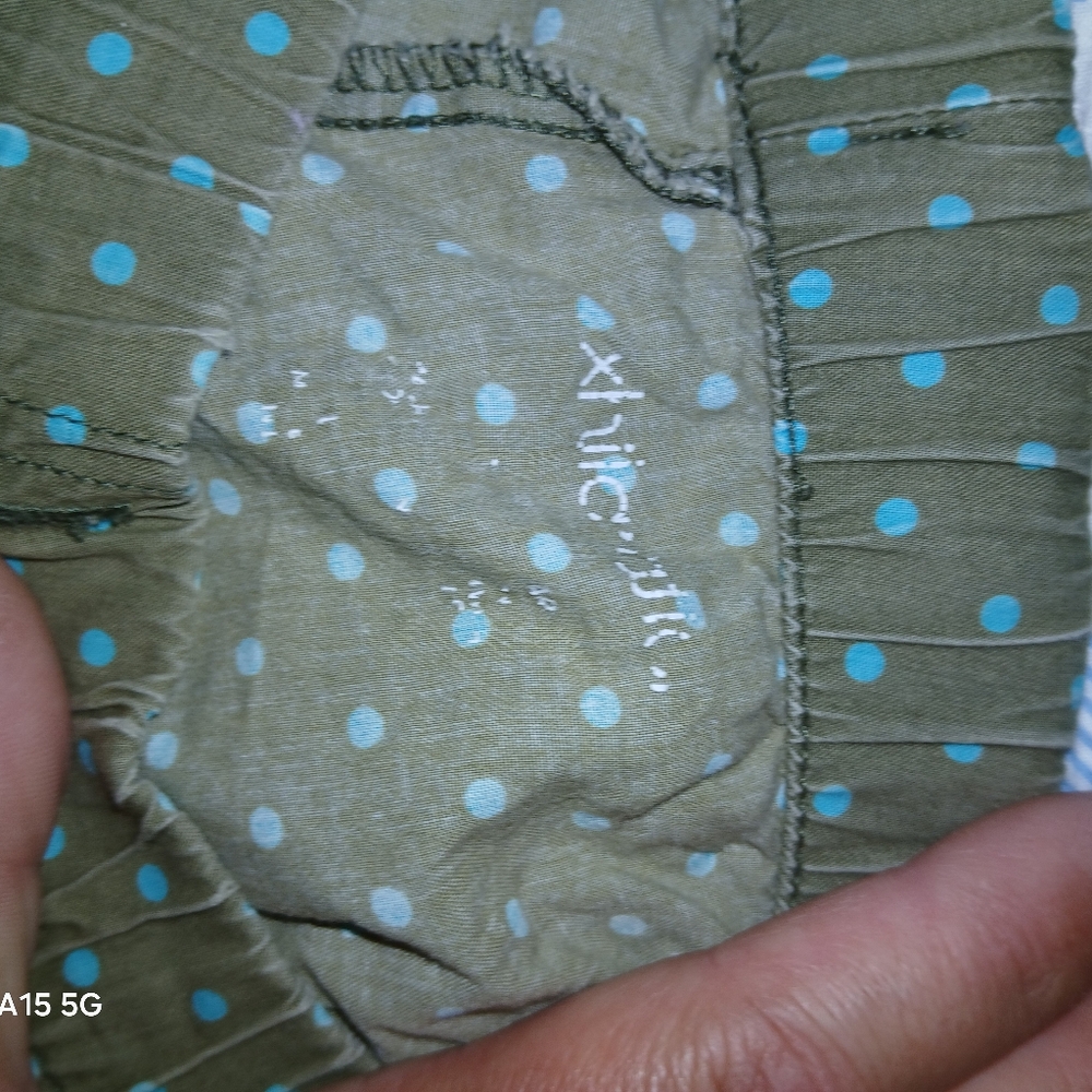 Xhilaration Green Pj Pants with Blue Dots